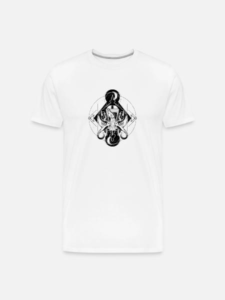 Winged Dagger Sigil - Men's Premium Organic T-Shirt - white