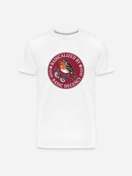 Radicalized By Basic Decency - Men's Premium Organic T-Shirt - white