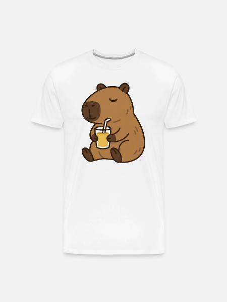 Bear Sips Sunshine - Men's Premium Organic T-Shirt - white