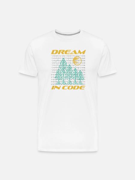 Dream In Code - Men's Premium Organic T-Shirt - white