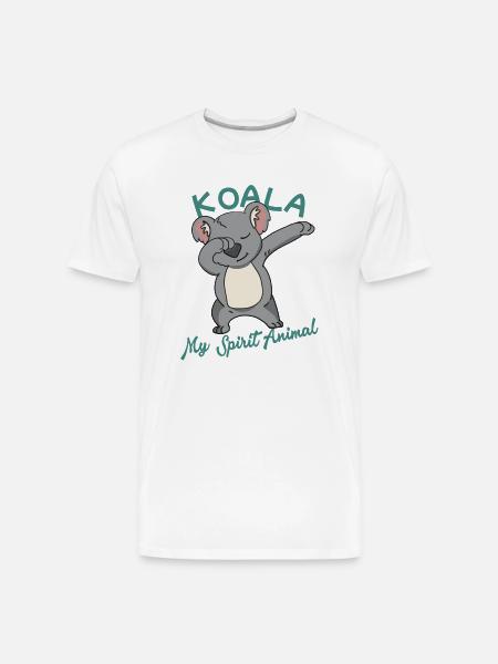 Koala Spirit Animal Dance - Men's Premium Organic T-Shirt - white
