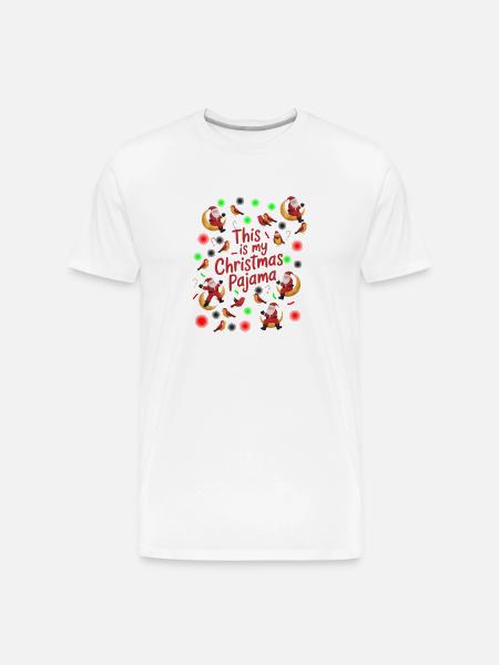 This Is My Christmas Pajama - Men's Premium Organic T-Shirt - white
