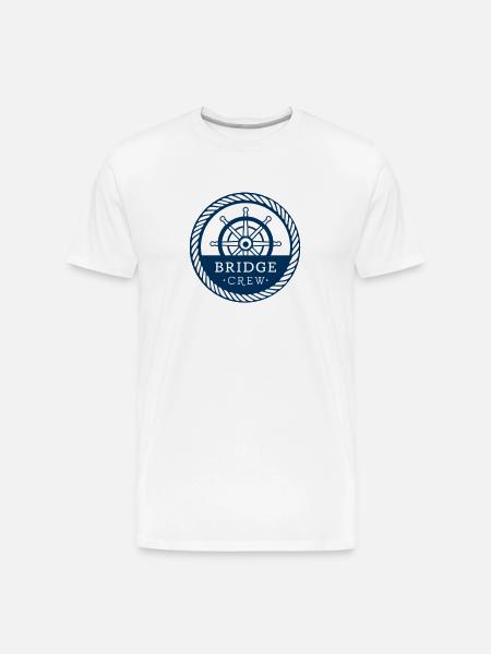 Bridge Crew Nautical Command Badge - Men's Premium Organic T-Shirt - white