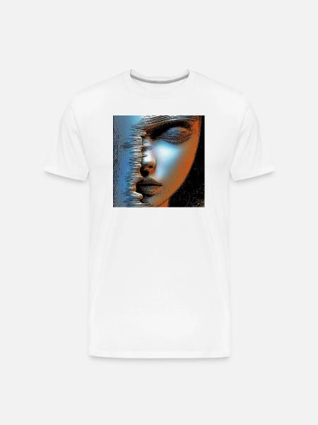 Face of women spater - Men's Premium Organic T-Shirt - white