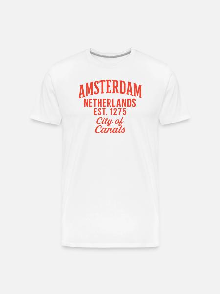 Amsterdam City of Canals Shirt - Men's Premium Organic T-Shirt - white