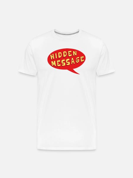Hidden Message Speech Bubble - Men's Premium Organic T-Shirt - white