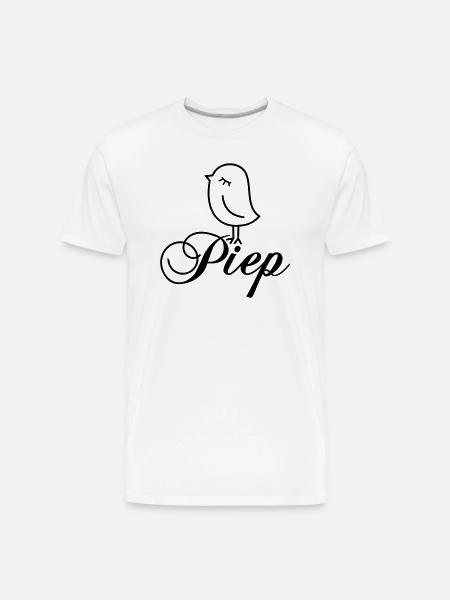 Sparrow “Piep” - Men's Premium Organic T-Shirt - white