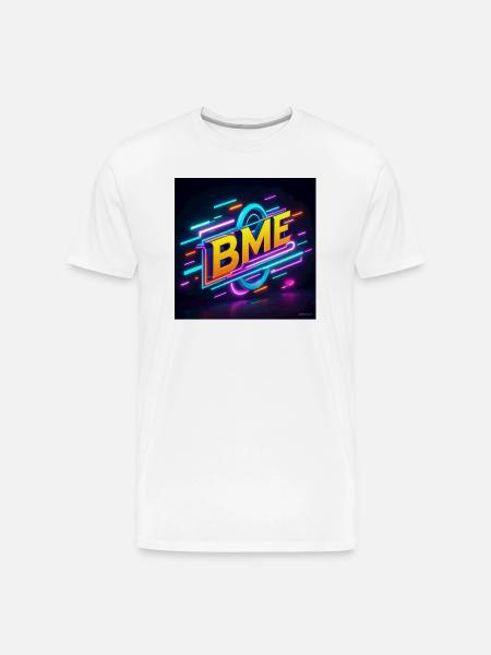 BME Neon Circuit Logo - Men's Premium Organic T-Shirt - white