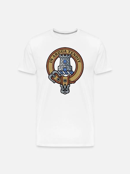 Clan Malcolm Crest - Men's Premium Organic T-Shirt - white