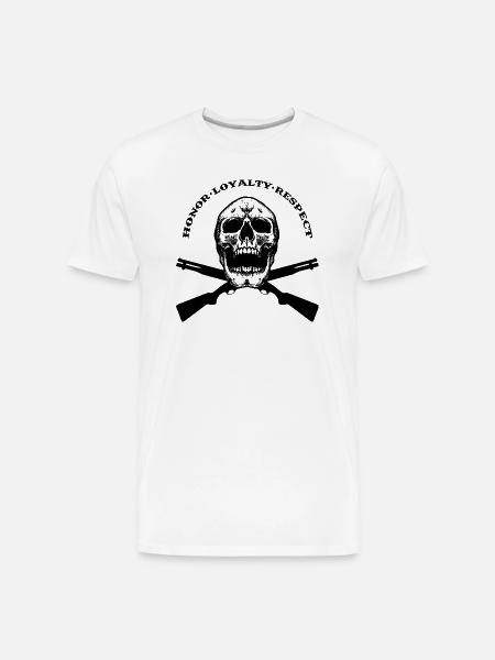 HONOR LOYALTY RESPECT - Men's Premium Organic T-Shirt - white