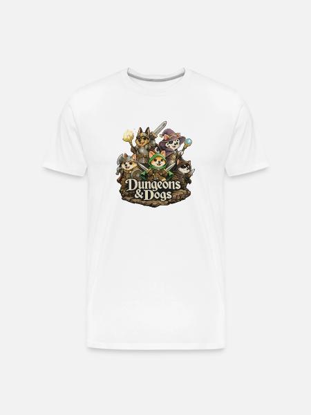 Dungeons & Dogs - Men's Premium Organic T-Shirt - white