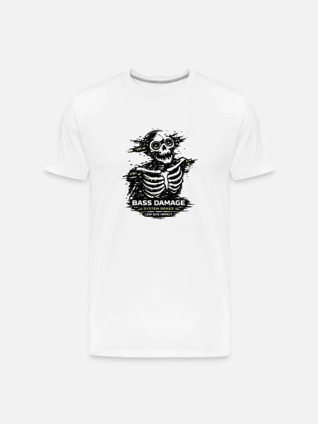 System Bones: Neon Circuit Monster - Men's Premium Organic T-Shirt - white