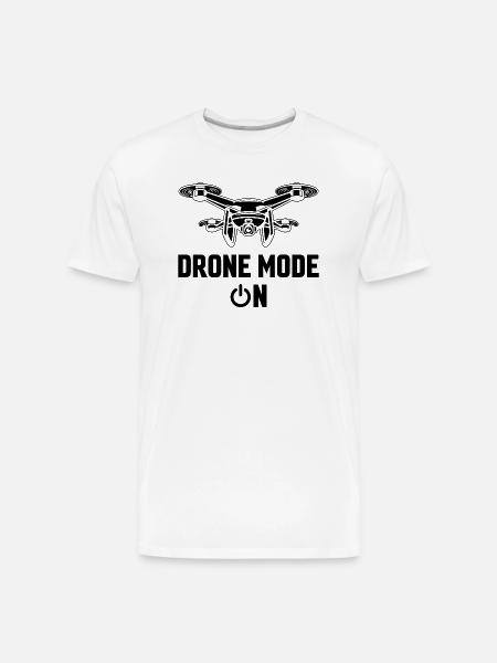 Drone Mode: On - Men's Premium Organic T-Shirt - white
