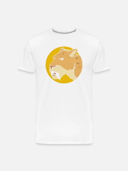 Sabertooth Tiger Prehistoric Smilodon - Men's Premium Organic T-Shirt - white