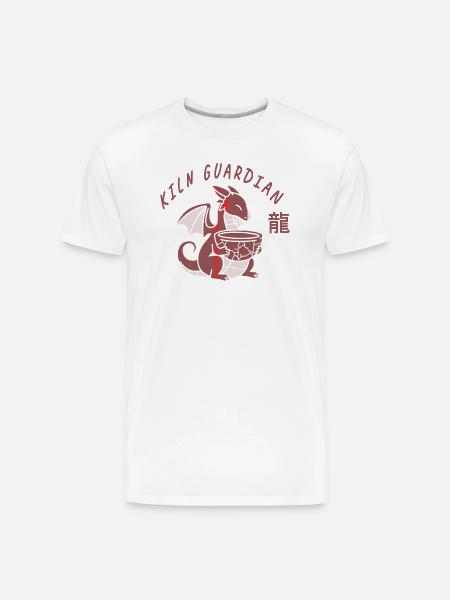 Kiln Guardian Dragon - Men's Premium Organic T-Shirt - white