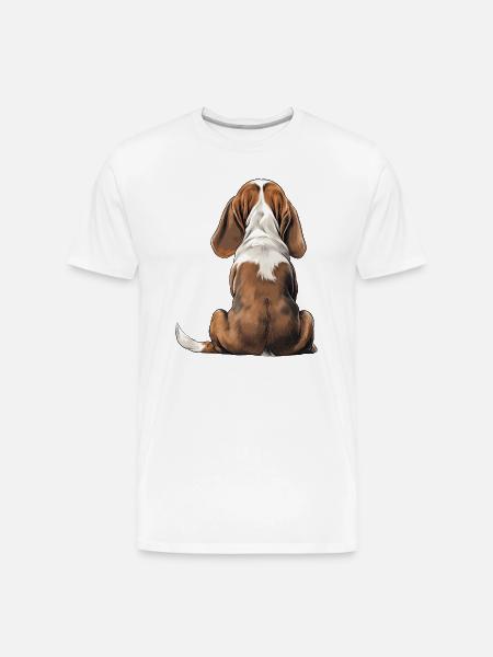 Basset Hound - Men's Premium Organic T-Shirt - white