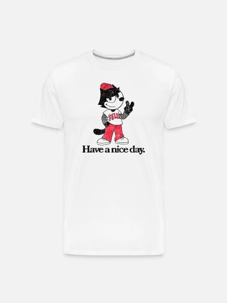 Felix The Cat In Skater Style & Have A Nice Day - Men's Premium Organic T-Shirt - white