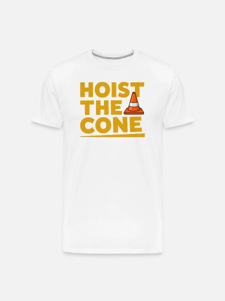 Hoist The Cone - Men's Premium Organic T-Shirt - white