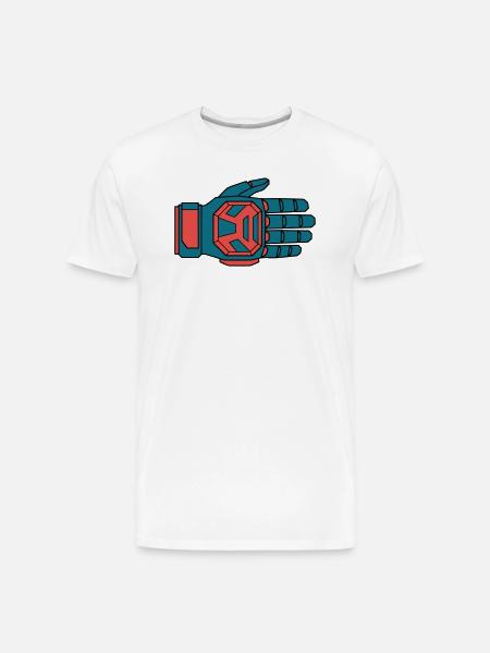 Secure Downhill Glove BMX Rider - Men's Premium Organic T-Shirt - white