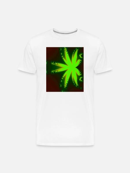 Neon Fractal Burst - Men's Premium Organic T-Shirt - white