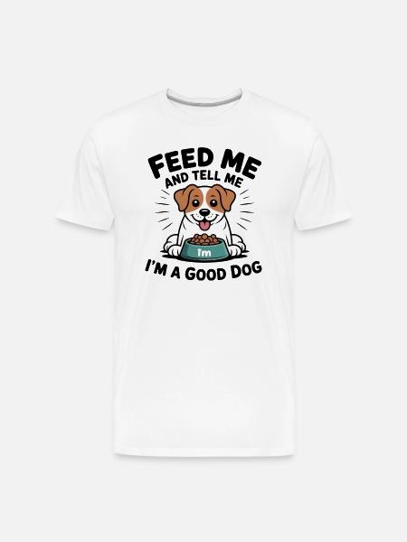 Happy Pup Meal Moment - Men's Premium Organic T-Shirt - white