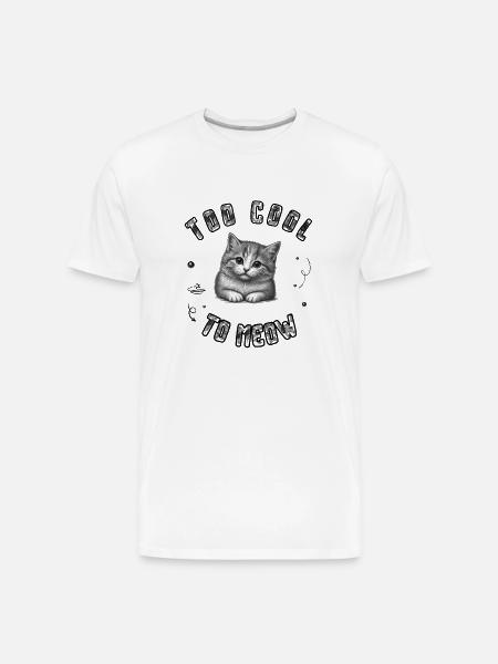 Kitten in a Cosmic Ring - Men's Premium Organic T-Shirt - white