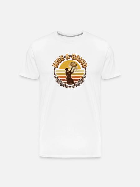 Rise & Grind Sunrise Bakery - Men's Premium Organic T-Shirt - white