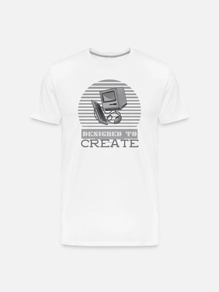 Designed To Create - Men's Premium Organic T-Shirt - white