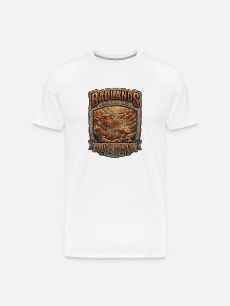 Badlands National Park Tee - Men's Premium Organic T-Shirt - white