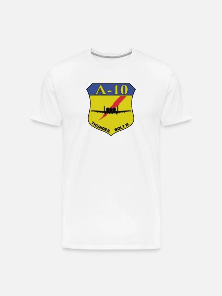 A-10 Thunderbolt II Shield - Men's Premium Organic T-Shirt - white
