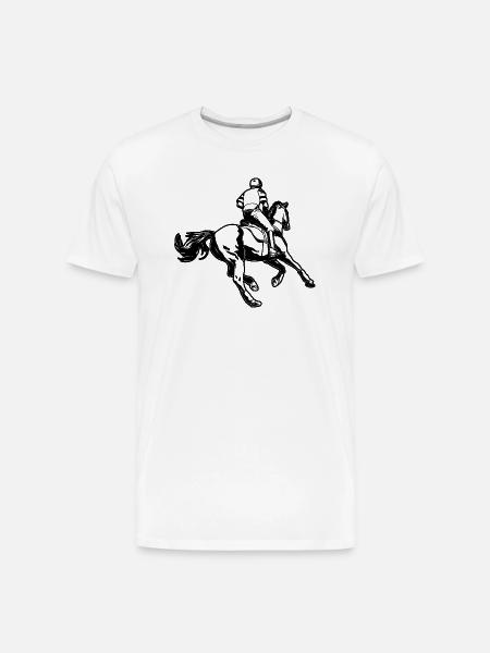 Equestrian - Men's Premium Organic T-Shirt - white