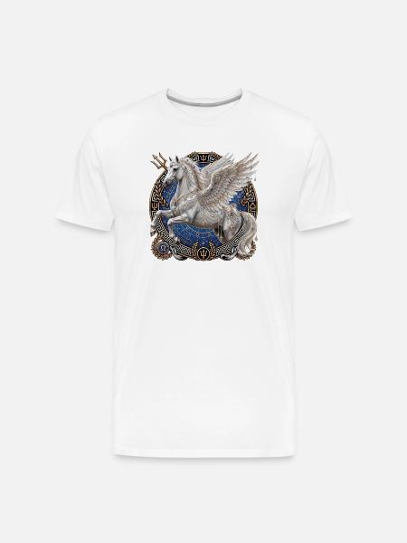 Pegasus Divine Steed - Men's Premium Organic T-Shirt - white