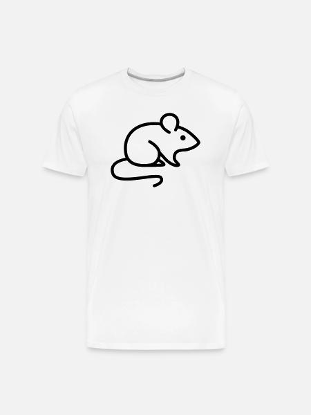 mouse - Men's Premium Organic T-Shirt - white