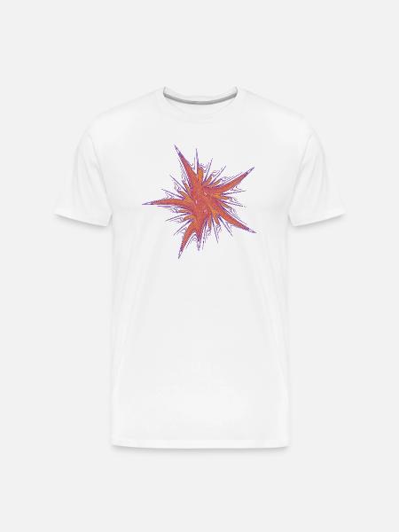 Cosmic Blossom – Fractal Art - Men's Premium Organic T-Shirt - white
