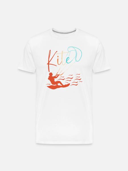 Kitesurfing Kite Water Sports - Men's Premium Organic T-Shirt - white