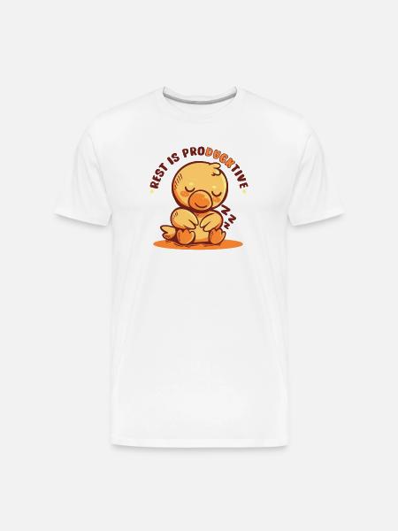 Rest is Producktive - Men's Premium Organic T-Shirt - white