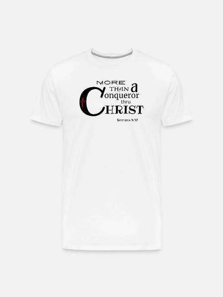 OVERCOMER - Men's Premium Organic T-Shirt - white