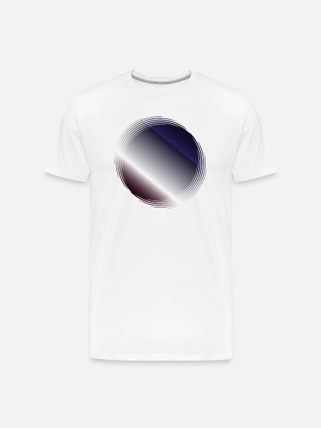 Circular Gradient Ripple - Men's Premium Organic T-Shirt - white