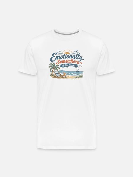Emotional Oceanic Escape - Men's Premium Organic T-Shirt - white