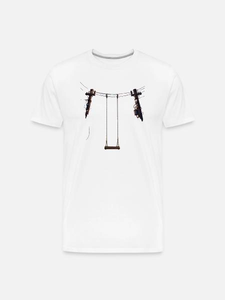 Rustic Swing Silhouette - Men's Premium Organic T-Shirt - white