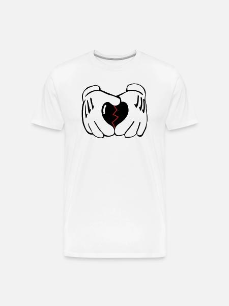 no_glove_love - Men's Premium Organic T-Shirt - white
