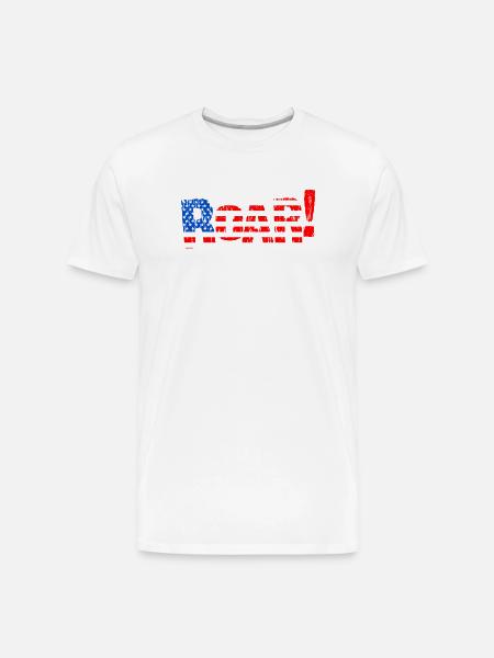Patriotic USA Flag Illustration - Men's Premium Organic T-Shirt - white