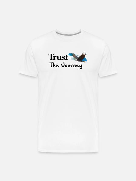 Soaring Eagle in Blue Sky - Men's Premium Organic T-Shirt - white