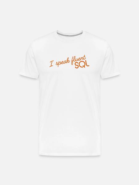 I_speak_fluent_SQL2 - Men's Premium Organic T-Shirt - white
