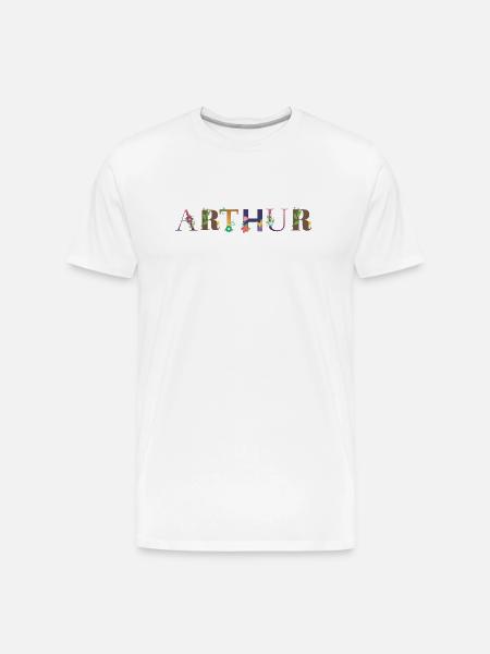 Arthur - Men's Premium Organic T-Shirt - white