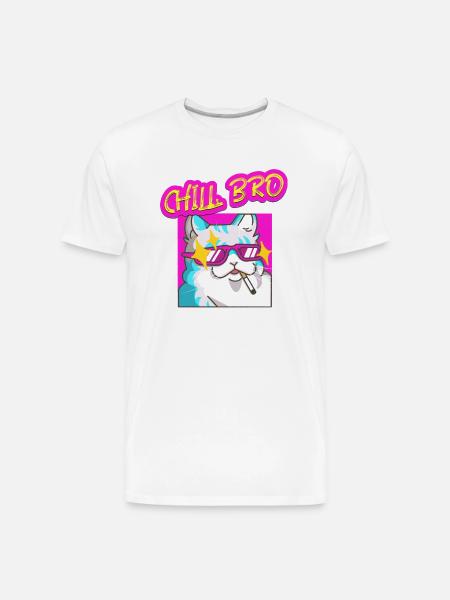 Chill bro - Men's Premium Organic T-Shirt - white