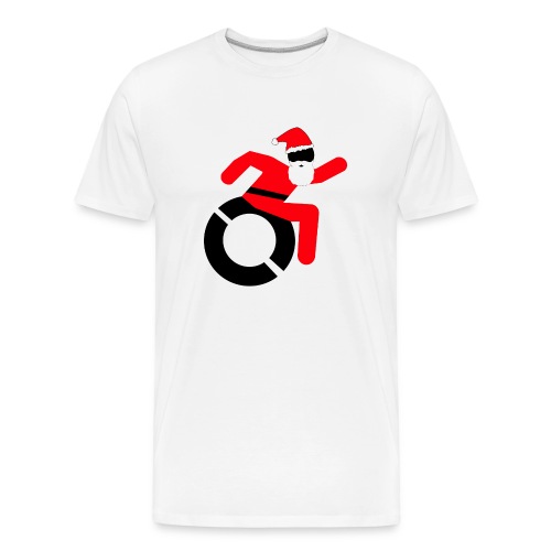 Santa Wheelchair, especially for Christmas # - Men's Premium Organic T-Shirt