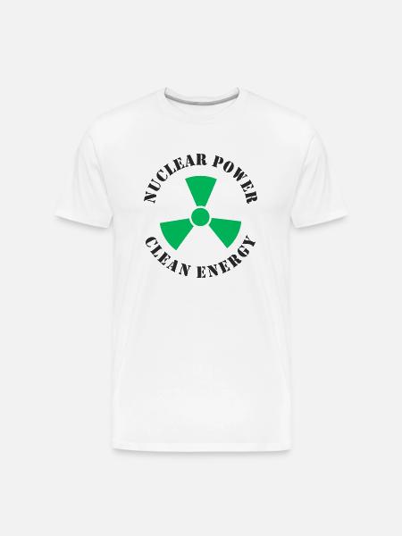 Nuclear Power Clean Energy - Men's Premium Organic T-Shirt - white
