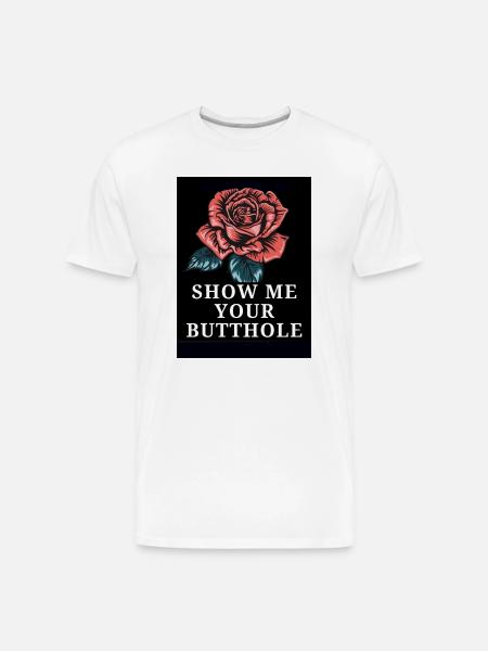 Rose Bold Text Statement - Men's Premium Organic T-Shirt - white