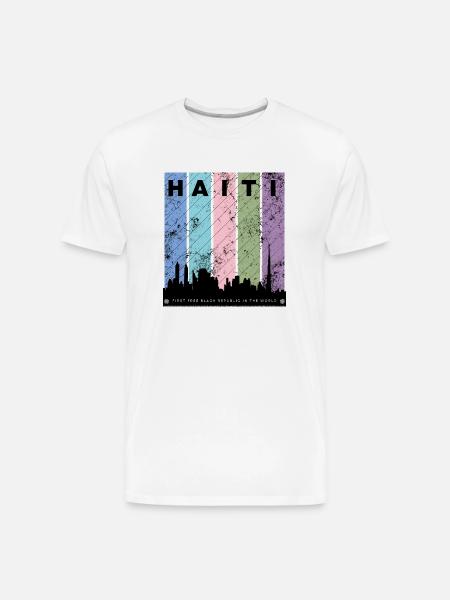Republic of Haiti - Men's Premium Organic T-Shirt - white